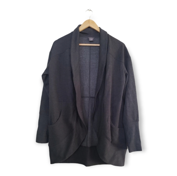 Eddie Bauer Camp Fleece Wrap Cardigan - Picture 5 of 12